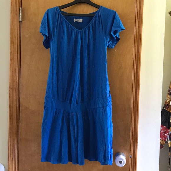 Old Navy Blue Maternity Dress Sz Large - Picture 1 of 1